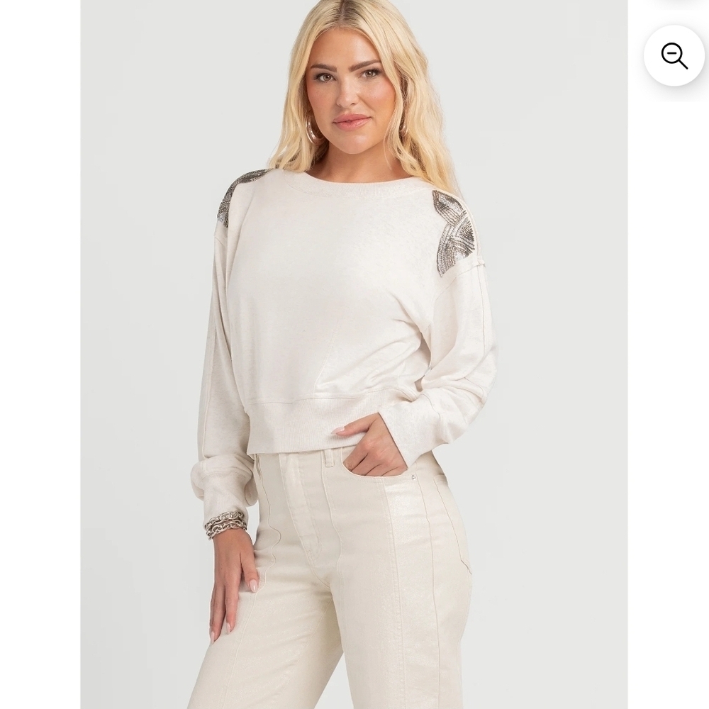 Jessica Simpson Women's Khissa Crewneck Top - Picture 3 of 5